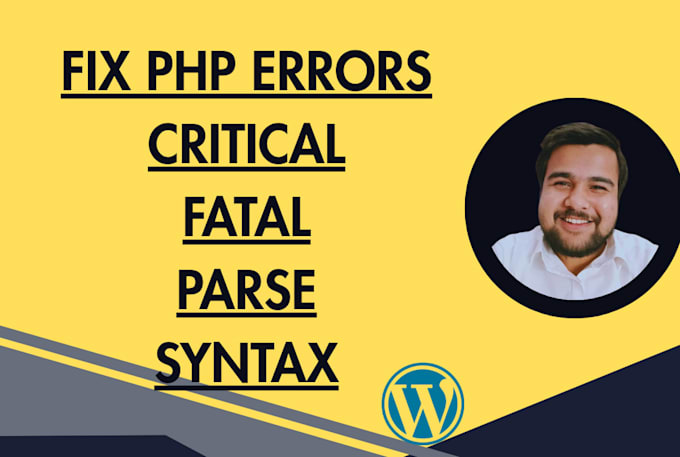 fix php error, critical error, fatal error, parse error, syntax error wordpress