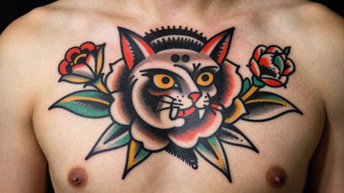 traditional old school tattoo design