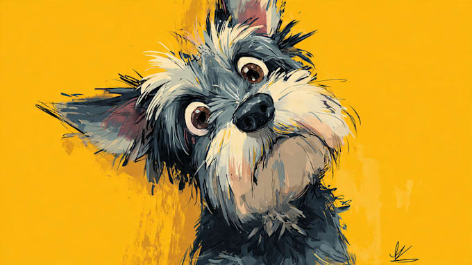 draw an awesome pet cartoon portrait