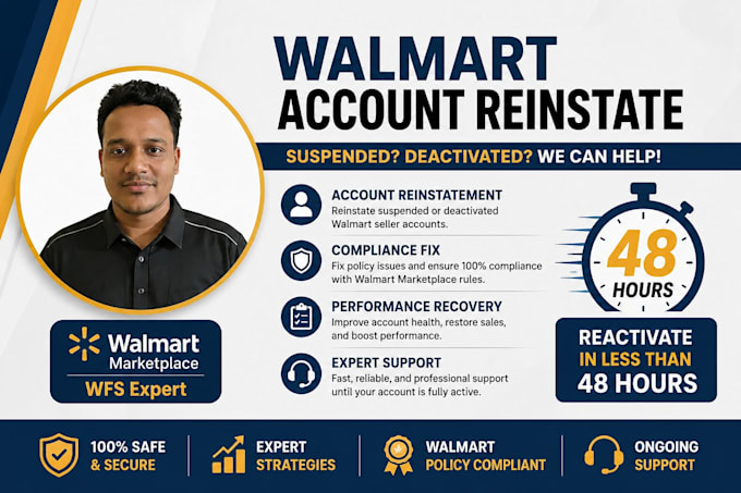 reinstate your walmart seller account