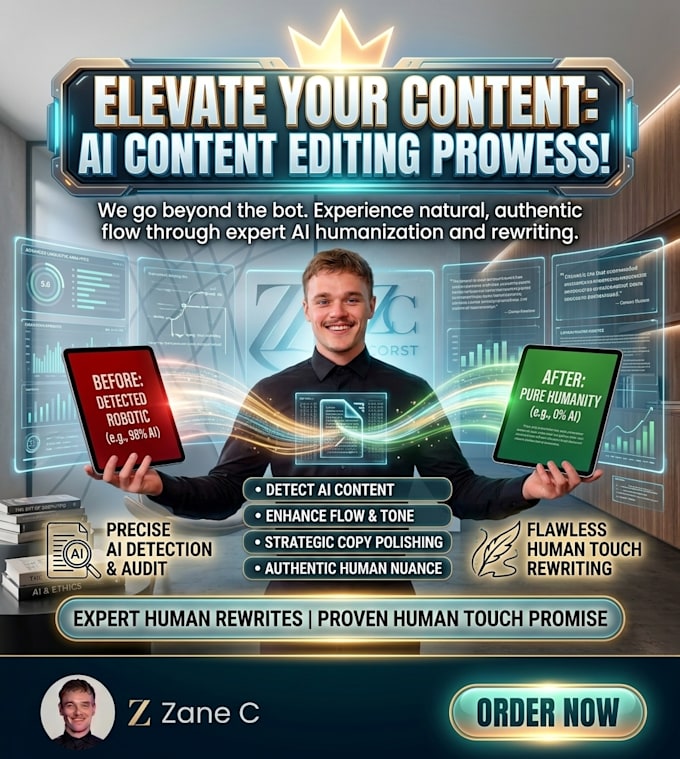expertly edit and humanize ai content