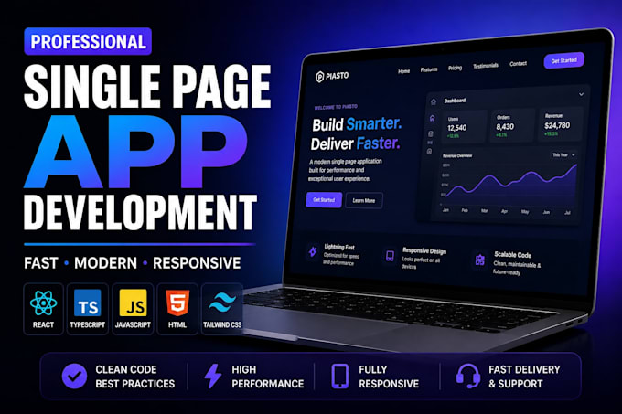 build responsive single page app with HTML, CSS, tailwind