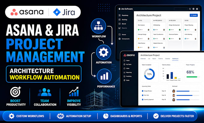 setup asana jira architecture project management workflow automation system