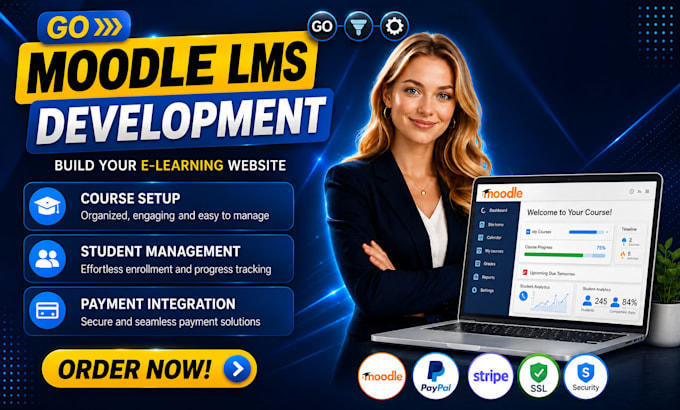 fully set up your moodle lms website and launch your course in 24 hours