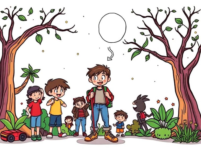 draw a cartoon illustration