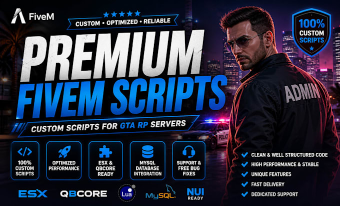 create premium custom scripts for fivem gta rp servers
