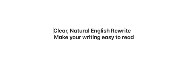 rewrite your text in clear, natural english