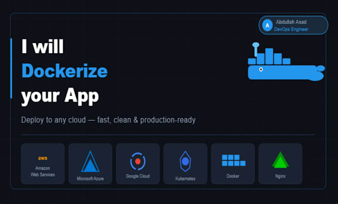 dockerize your app, deploy it with docker compose, kubernetes on AWS
