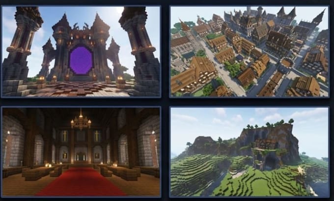 minecraft map builder custom spawn lobby hub castle world java bedrock servers