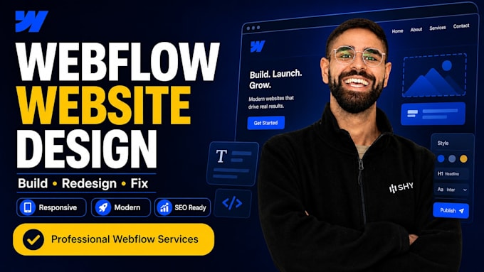 build and customize professional webflow websites