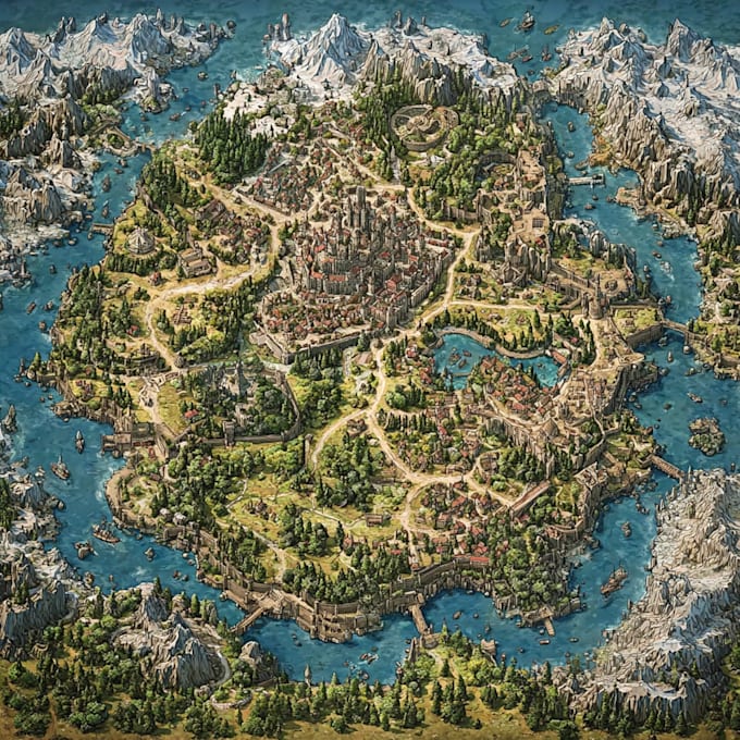 create a custom vintage map with old world style