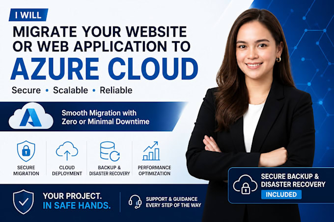 migrate your website or app to azure cloud with secure backup disaster discovery