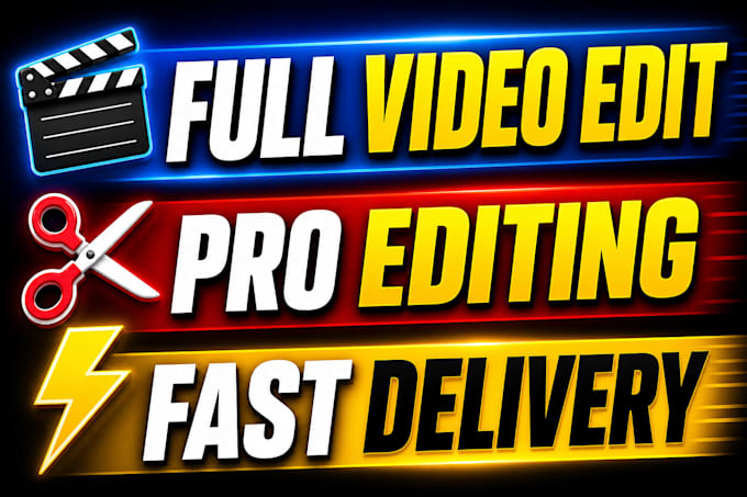professionally edit your videos very fast delivery