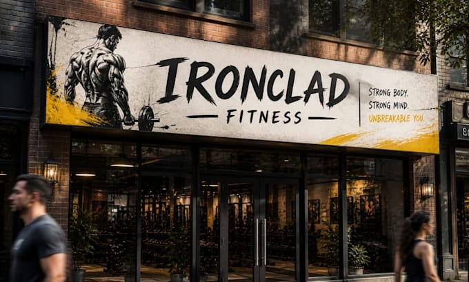 shop signage, storefront displays, banners, and posters