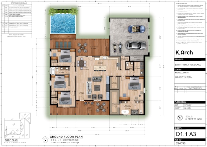 draw your architectural floor plan, drawing in autocad 2d and convert to 3d