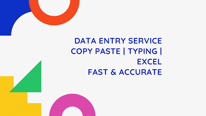 do data entry excel work copy paste typing and web research