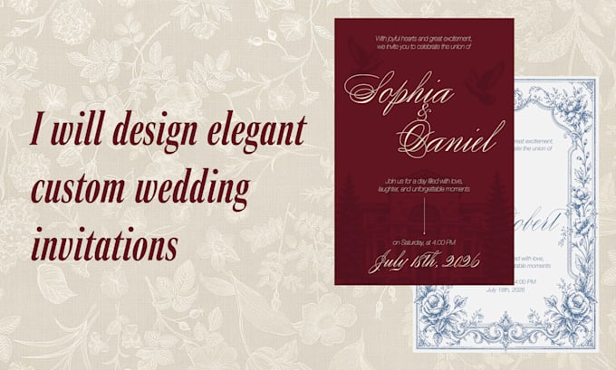design elegant custom wedding invitations