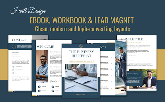 design lead magnet, ebook, workbook and pdf