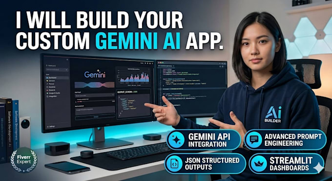 build a custom google gemini ai app and integrate gemini API