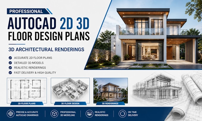 Progettazione professionale di planimetrie 2d e 3d con autocad ...