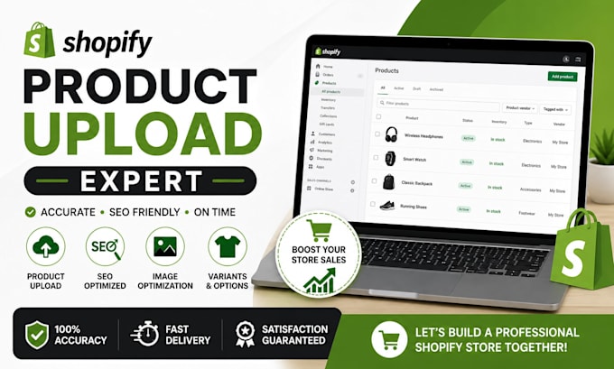 upload products to shopify store with SEO