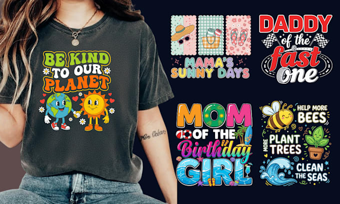 create bulk niche t shirt design for merch by amazon and pod