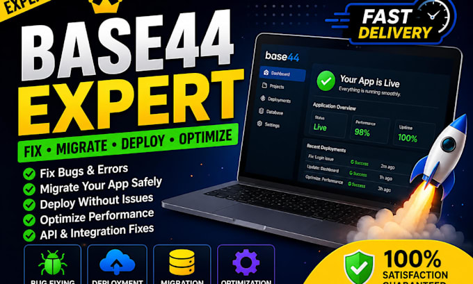 base44 bug fixing base44 base44 expert base44 app deployment migrate base44