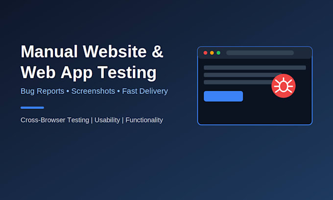 manually test your website for bugs