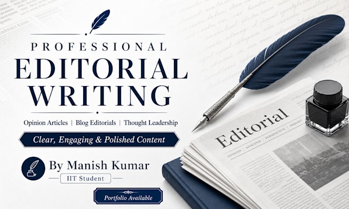 write professional editorial articles and opinion pieces