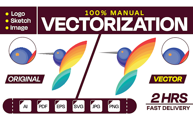 vectorize image, vector tracing, redraw or recreate logo in vector