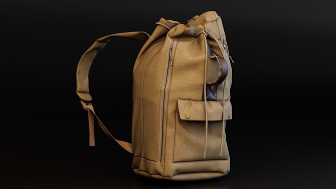 create 3d model of bag, backpack, purses handbag 2d tech pack 3d bag animation3d