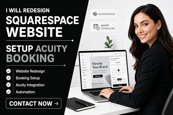 redesign design your squarespace site setup acuity scheduling