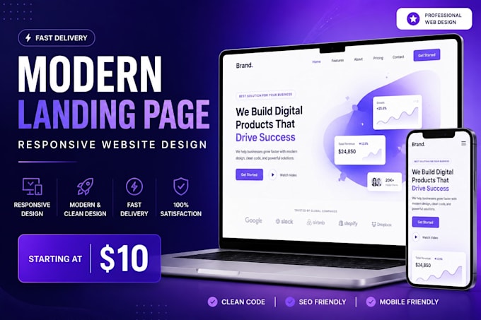 create a responsive landing page