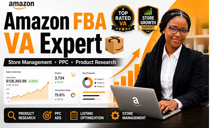 be your amazon fba virtual assistant for amazon store management