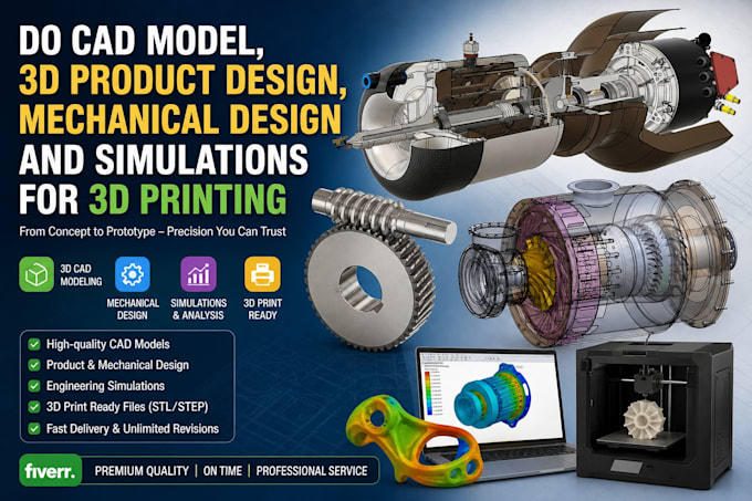 Design 3d cad model, product design, mechanical and simulations for 3d ...