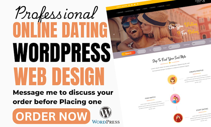 design professional wordpress dating website with matchmaking and counselling