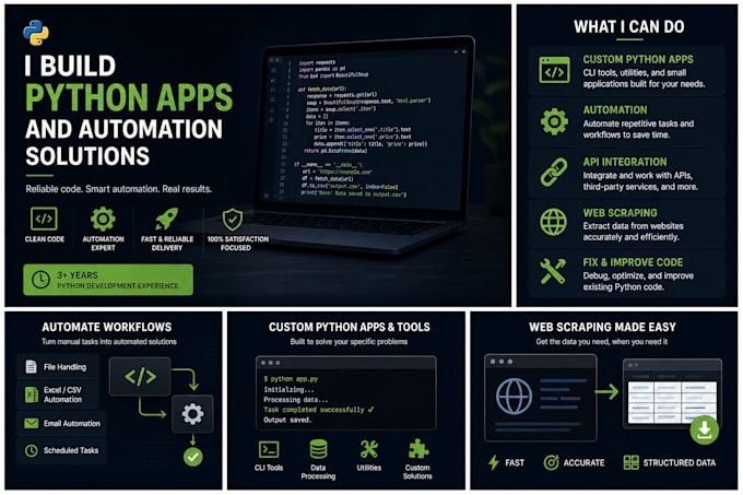 build a custom python app or automation script