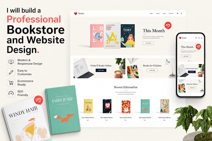 build a professional bookstore and website design