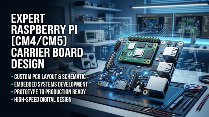 design raspberry pi compute module carrier board with full pcb files