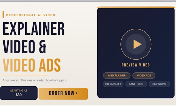 create ai explainer video and video ad for business