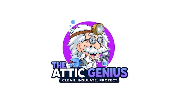 design clean insulate protect logo for the attic genius
