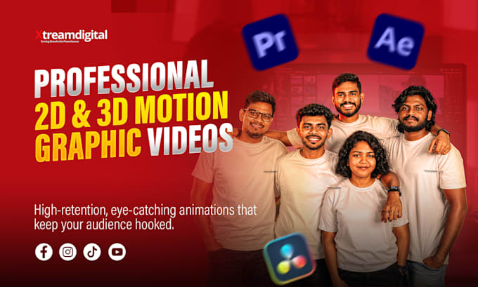 create professional 2d and 3d motion graphic videos