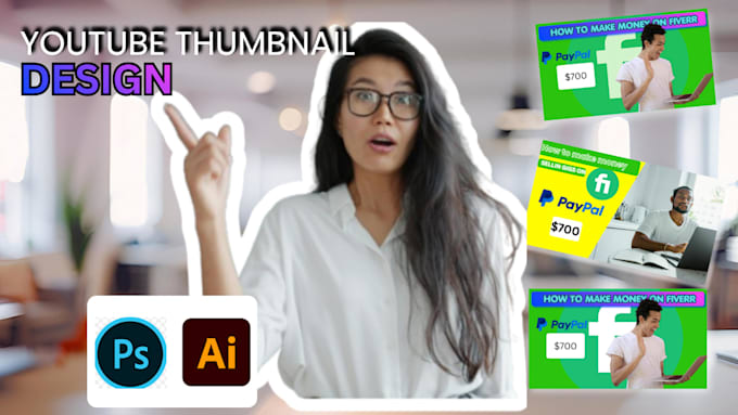 create simple youtube thumbnail for you