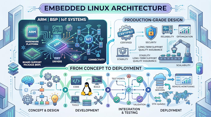 design embedded linux system architecture for arm and iot devices