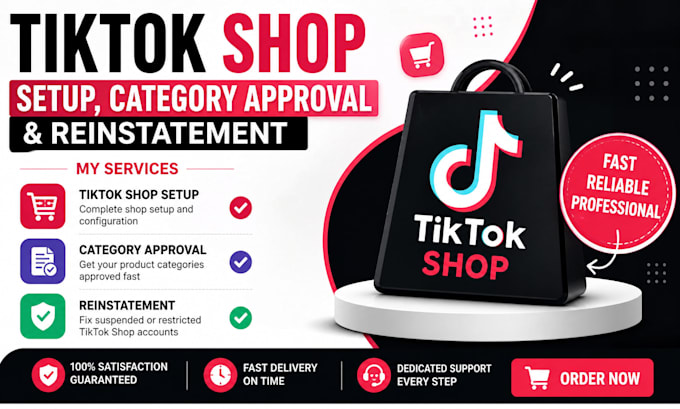 do tik tok shop setup category approval and reinstatement