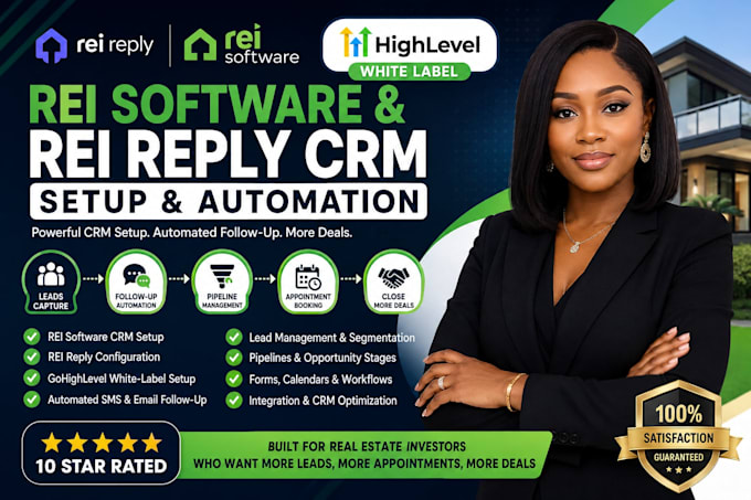 setup rei software rei reply CRM and gohighlevel automation