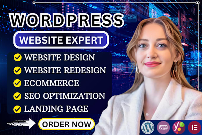 do wordpress website development, design or redesign as a wordpress developer