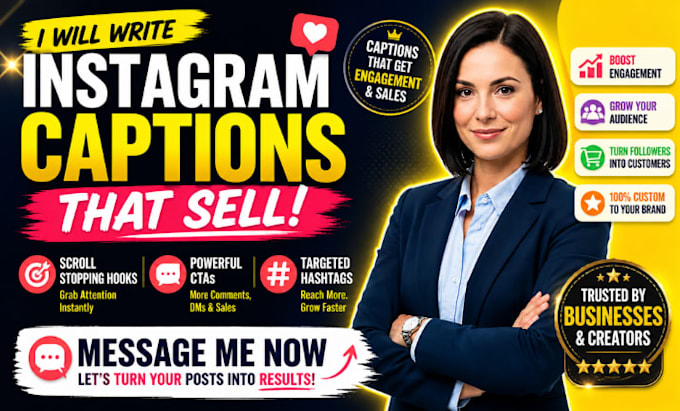write high converting instagram captions with hooks, ctas, and hashtags
