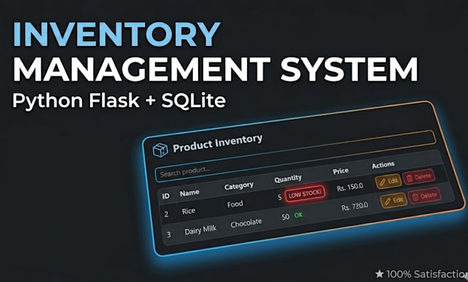 build an inventory management system with python flask and sqlite