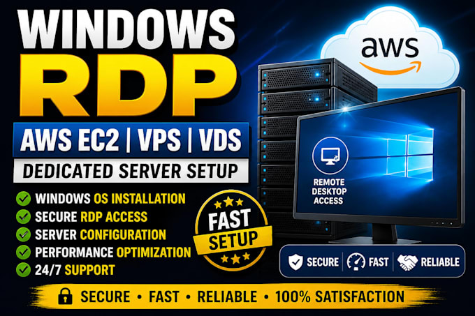 configure secure windows rdp AWS ec2 vps and dedicated server